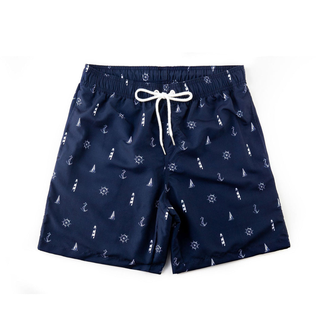 "Modernt designade herrboardshorts med snörning, snabbtorkande material och djärva tryck, perfekta för strandliv."