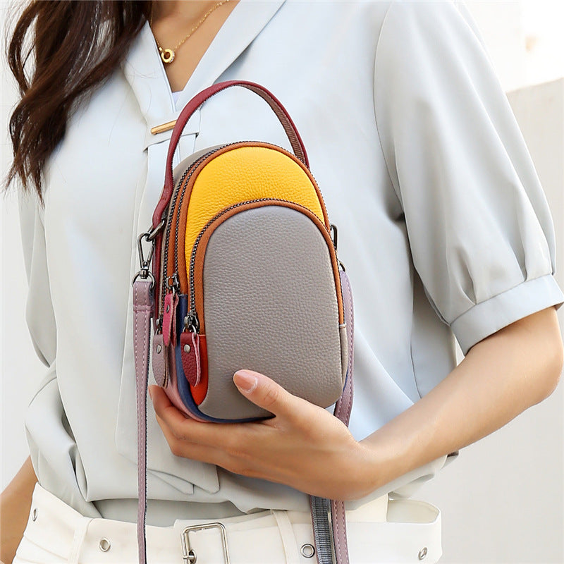 Damernas Färgblock Messenger Bag