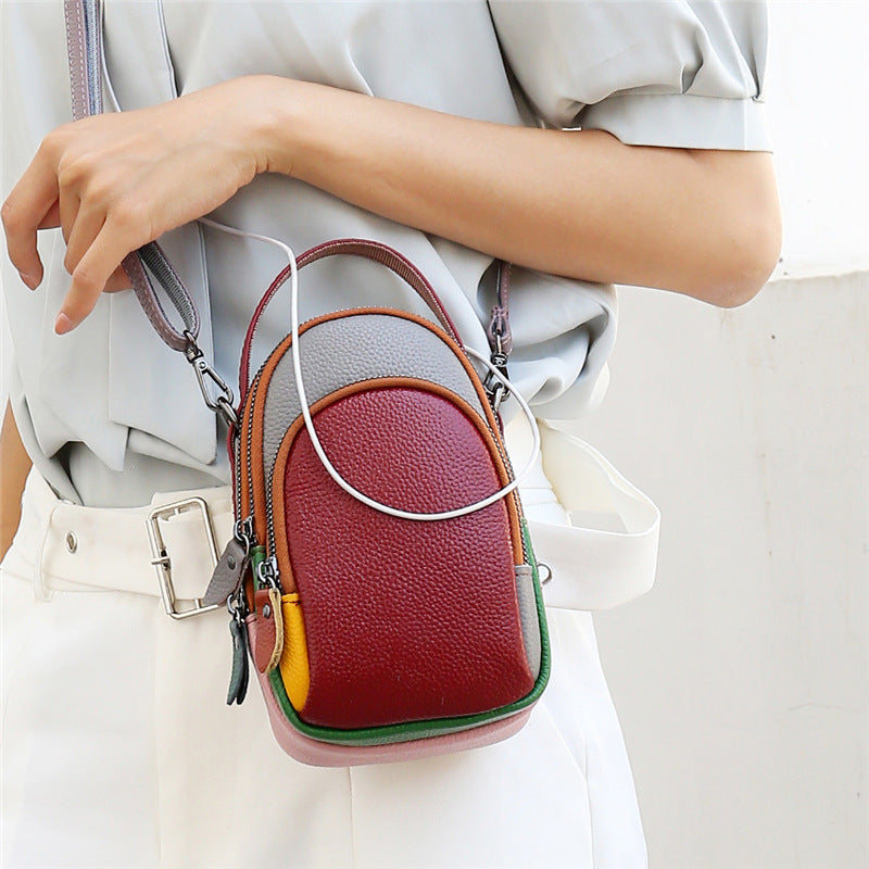 Damernas Färgblock Messenger Bag