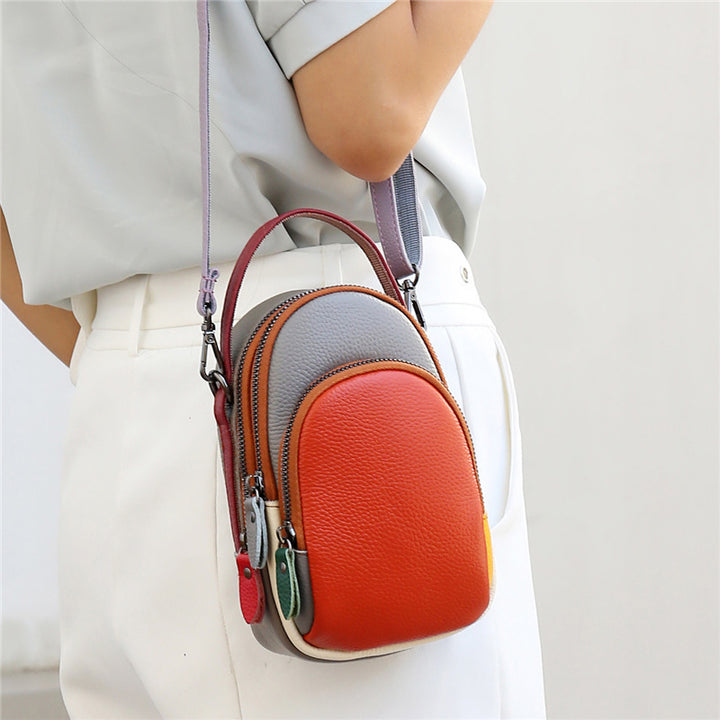 Damernas Färgblock Messenger Bag