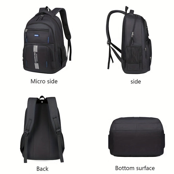 "Professionell herrryggsäck med elegant stil, slitstarka material och flera fack för optimal organisation och daglig användni