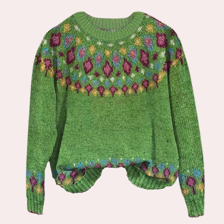 "Randig damtröja för höstmode, tunnstickad med stilrena ränder, perfekt för alla tillfällen, mjukt och bekvämt tyg."