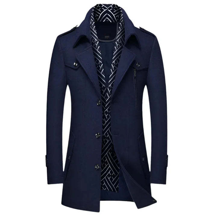 "Skräddarsydd manskappa i klassisk stil, elegant snitt, grå ullblandning, passar formella och smart-casual tillfällen"