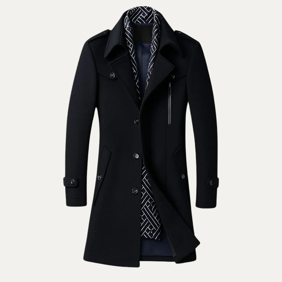 "Skräddarsydd manskappa i klassisk stil, elegant snitt, grå ullblandning, passar formella och smart-casual tillfällen"