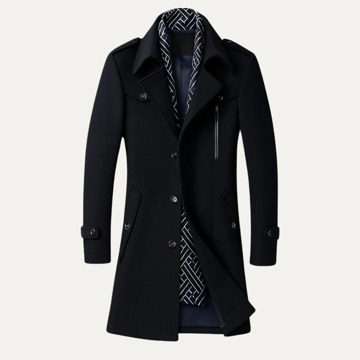 "Skräddarsydd manskappa i klassisk stil, elegant snitt, grå ullblandning, passar formella och smart-casual tillfällen"