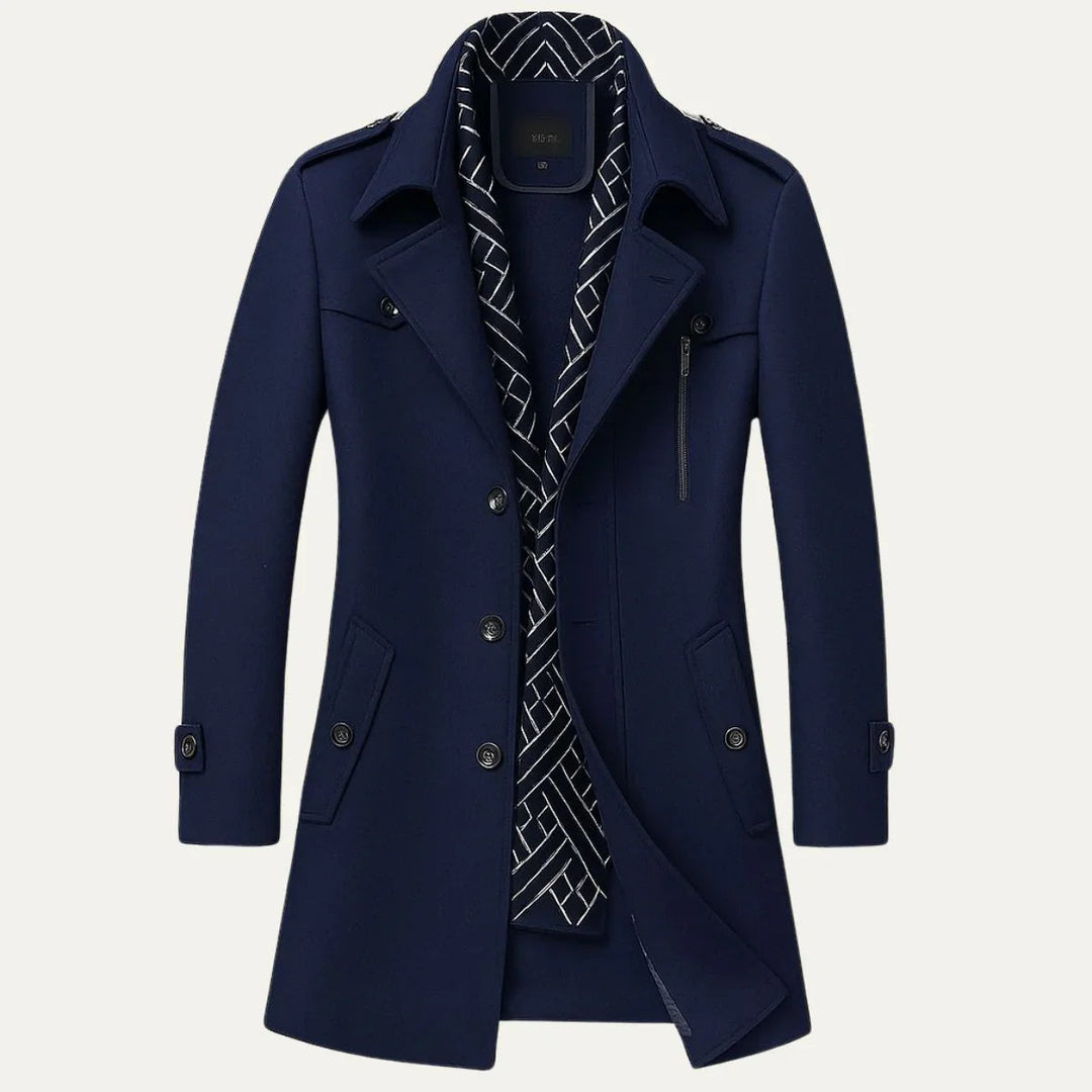 "Skräddarsydd manskappa i klassisk stil, elegant snitt, grå ullblandning, passar formella och smart-casual tillfällen"
