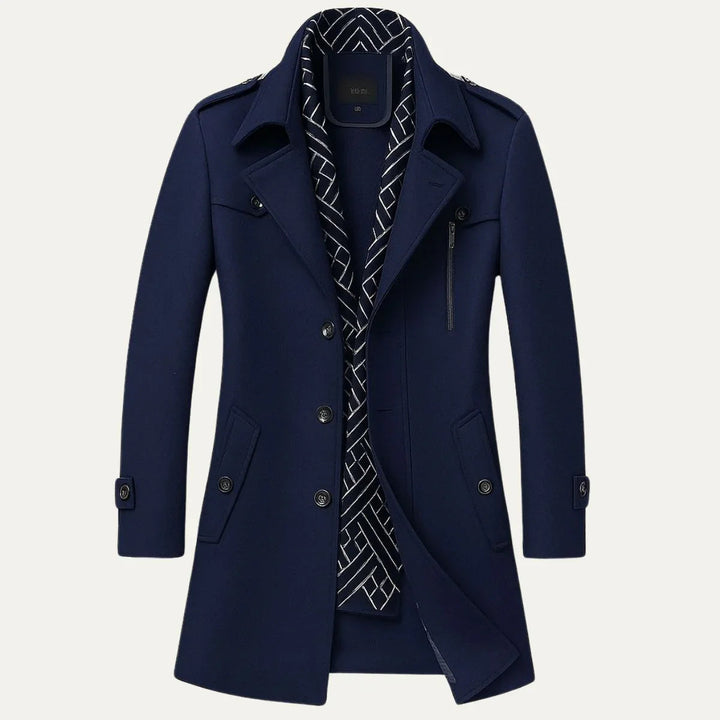 "Skräddarsydd manskappa i klassisk stil, elegant snitt, grå ullblandning, passar formella och smart-casual tillfällen"
