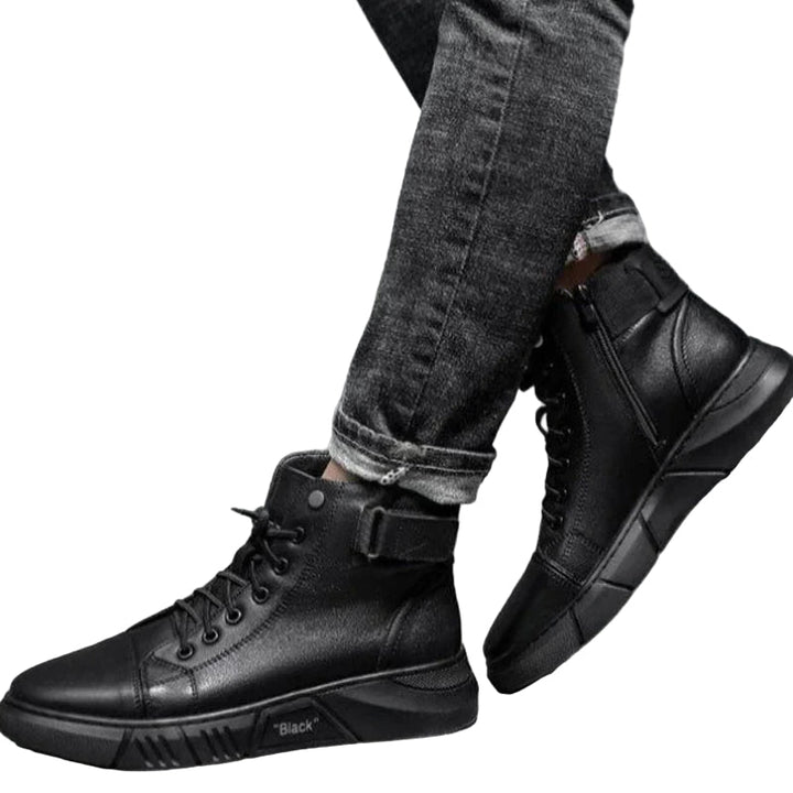 "Snygga herrsneakers i urban streetwear-stil med andningsaktiv design och mångsidiga färger, perfekt för stadsmiljö."