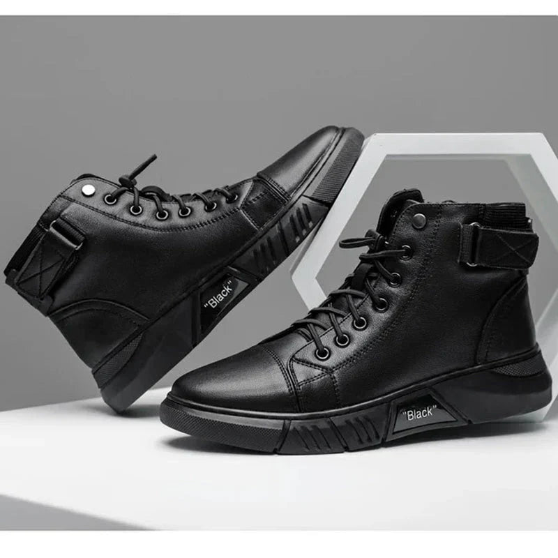"Snygga herrsneakers i urban streetwear-stil med andningsaktiv design och mångsidiga färger, perfekt för stadsmiljö."