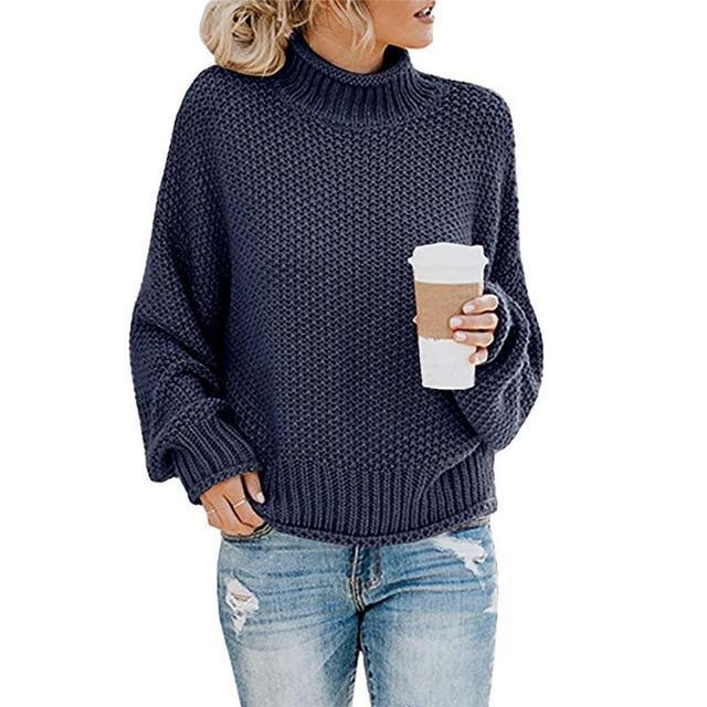 "Stickad högkvalitativ pullover för kvinnor i elegant färg, mjukt material, stilren och bekväm design."