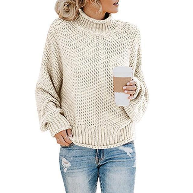 "Stickad högkvalitativ pullover för kvinnor i elegant färg, mjukt material, stilren och bekväm design."
