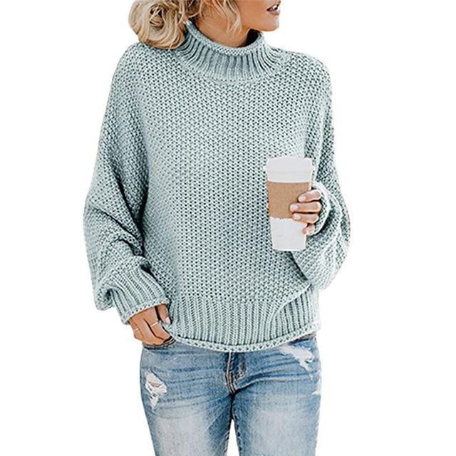 "Stickad högkvalitativ pullover för kvinnor i elegant färg, mjukt material, stilren och bekväm design."