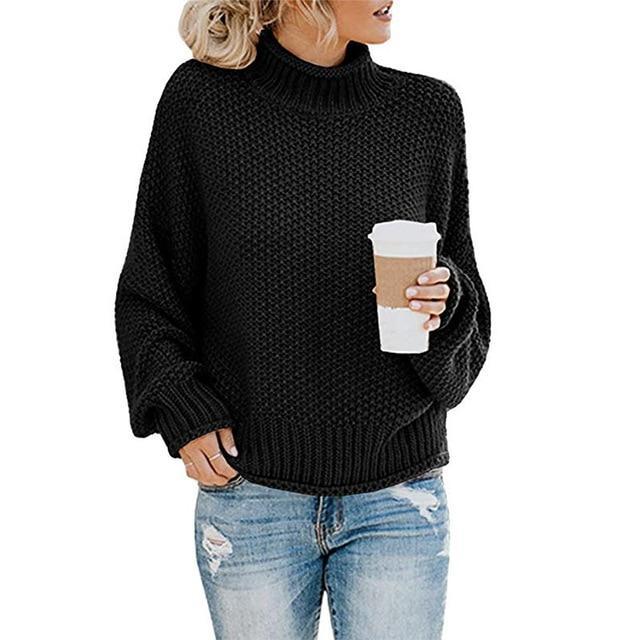 "Stickad högkvalitativ pullover för kvinnor i elegant färg, mjukt material, stilren och bekväm design."