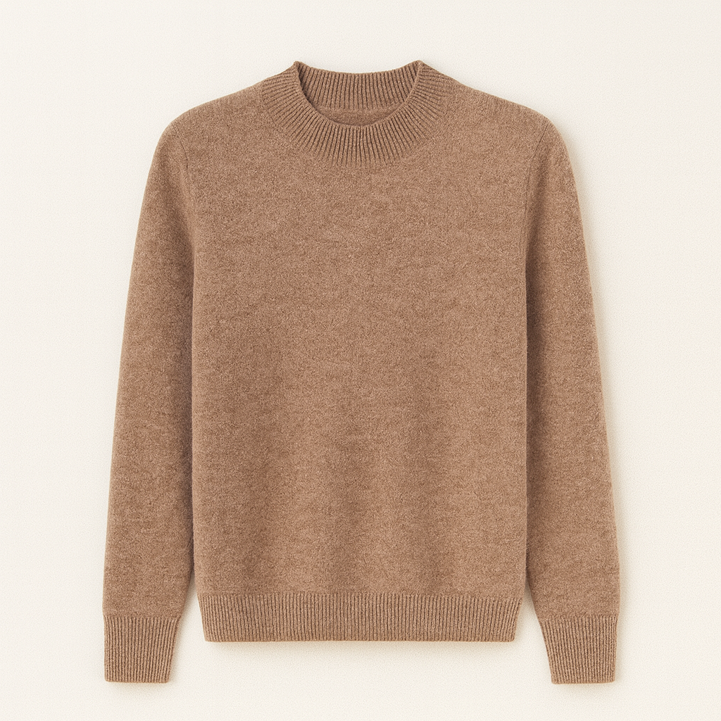 "Stickad tröja för kvinnor i mjukt naturfiber, perfekt för alla årstider med tidlös design och behaglig passform."