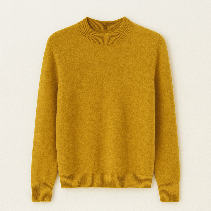 "Stickad tröja för kvinnor i mjukt naturfiber, perfekt för alla årstider med tidlös design och behaglig passform."