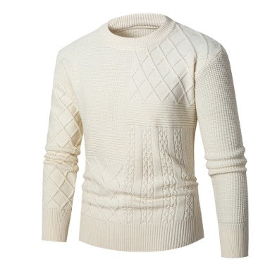 "Stilren herrtröja crewneck med ribbdetaljer och modern siluett. Perfekt för vardag och semi-formella tillfällen."