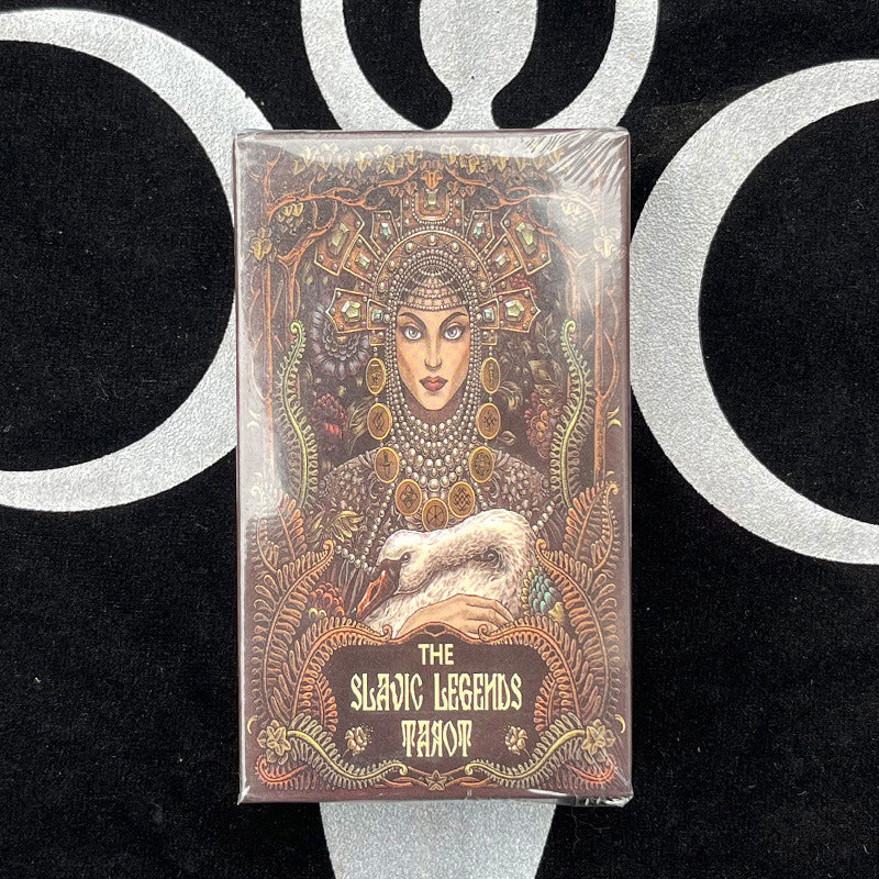 Temadeck tarotkort uppsättning, 78 kort med rik symbolik och traditionell design för inspiration och spådomar.