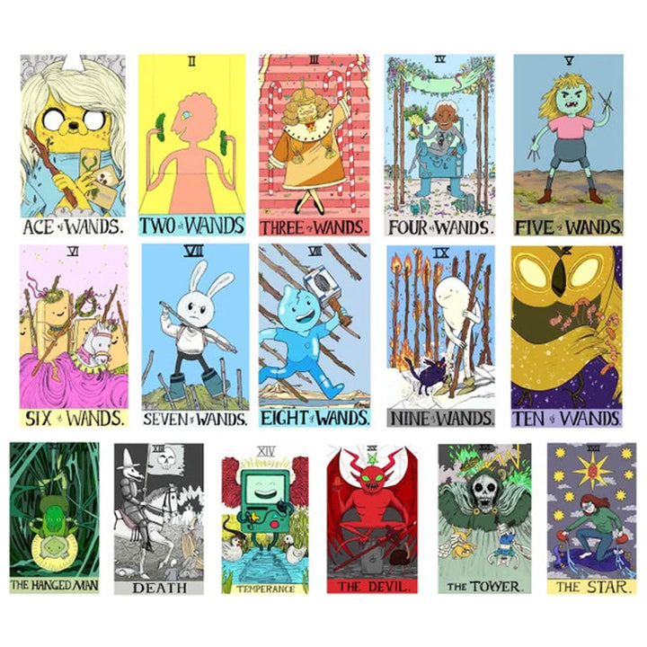 Temadeck tarotkort uppsättning, 78 kort med rik symbolik och traditionell design för inspiration och spådomar.