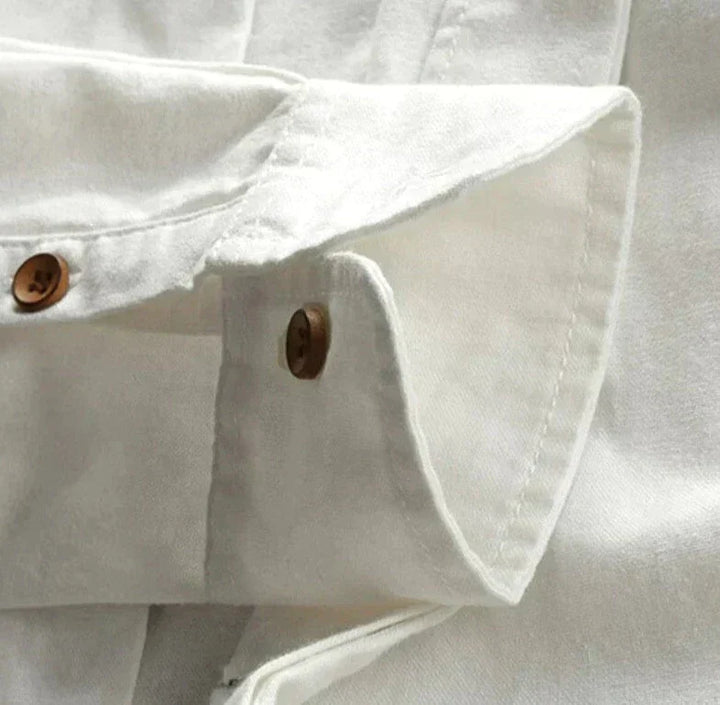"Traditionell Katana bomullsskjorta för män, stilrena linjer och japansk design, perfekt för formella och avslappnade tillfäl