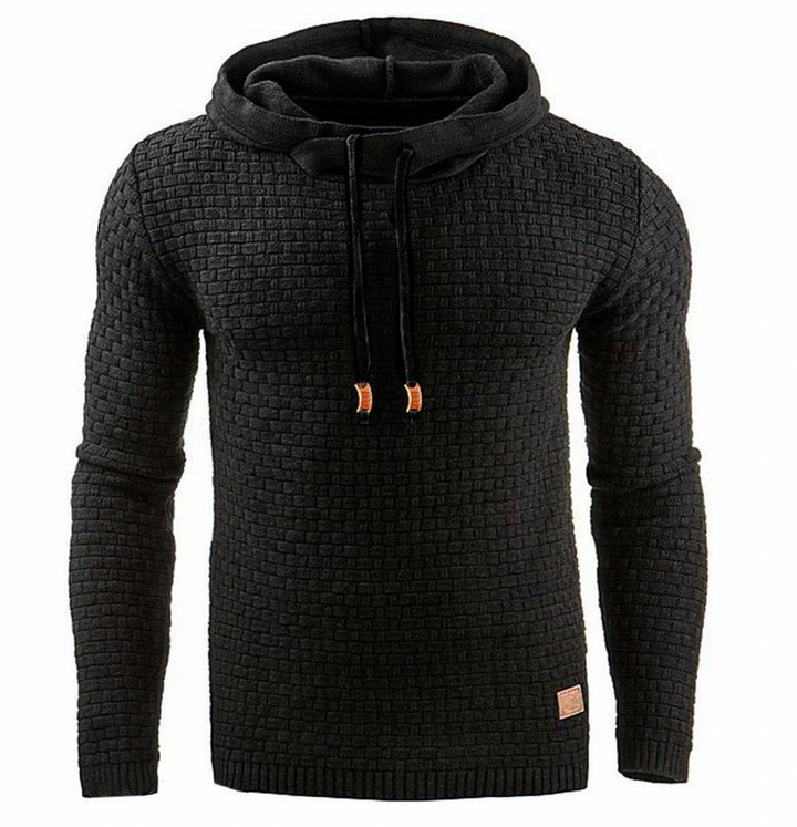 Trendig herrhoodie i mjuk bomull, modern design, ljusgrå färg, perfekt för både vardag och avslappnade kvällar.