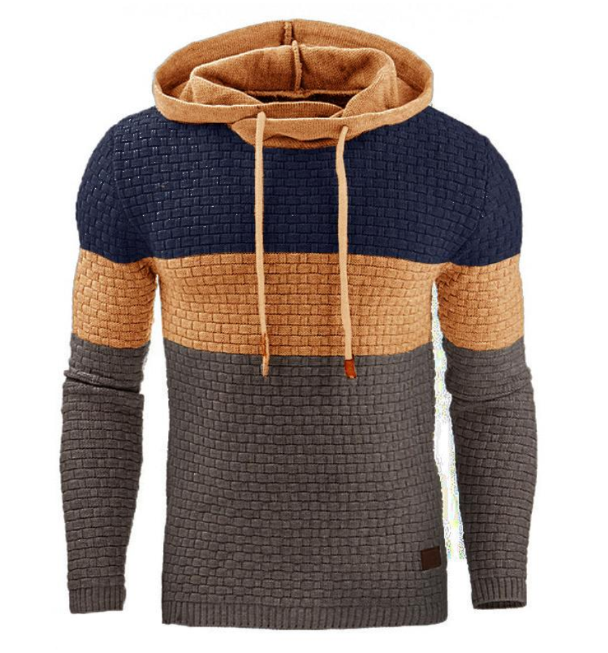 Trendig herrhoodie i mjuk bomull, modern design, ljusgrå färg, perfekt för både vardag och avslappnade kvällar.