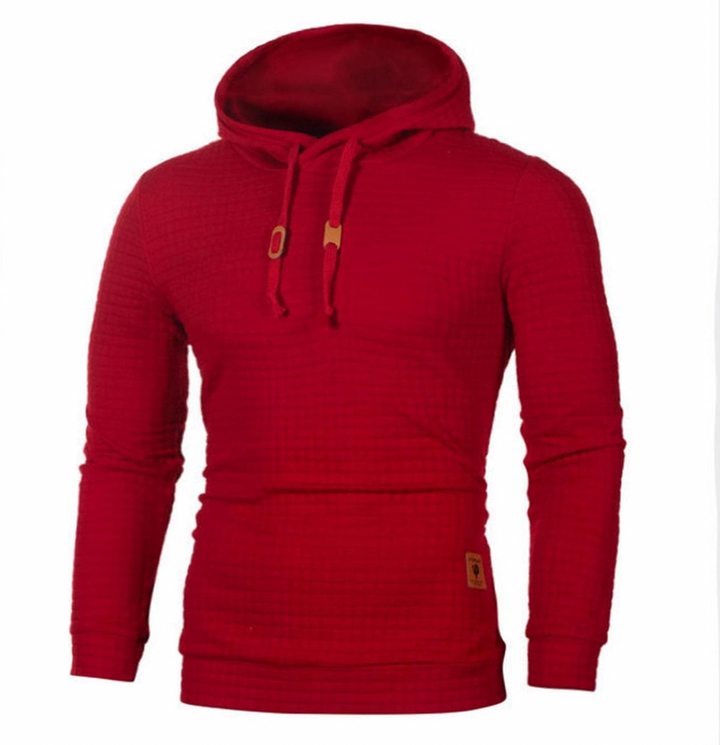 Trendig herrhoodie i mjuk bomull, modern design, ljusgrå färg, perfekt för både vardag och avslappnade kvällar.