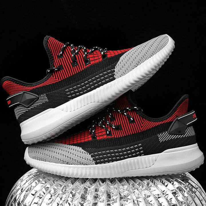 "Ultralätta, bekväma sneakers för herrar och damer, sida vy, andningsbar mesh med vadderad innersula för optimal komfort"
