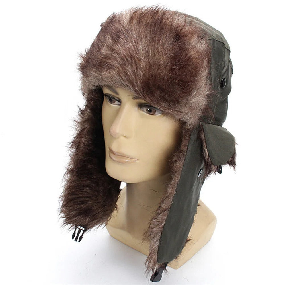 "Winter Trapper Aviator Hat för män med isolerade öronlappar, justerbar och vattentät, i tidlös stil för vinter."