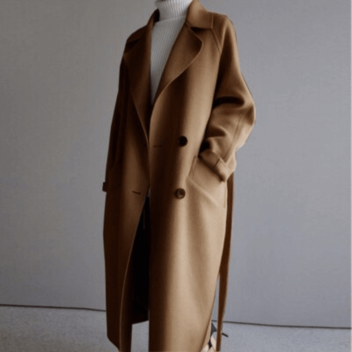 Elegant Midi Klänning med Drapering för Kvinnor