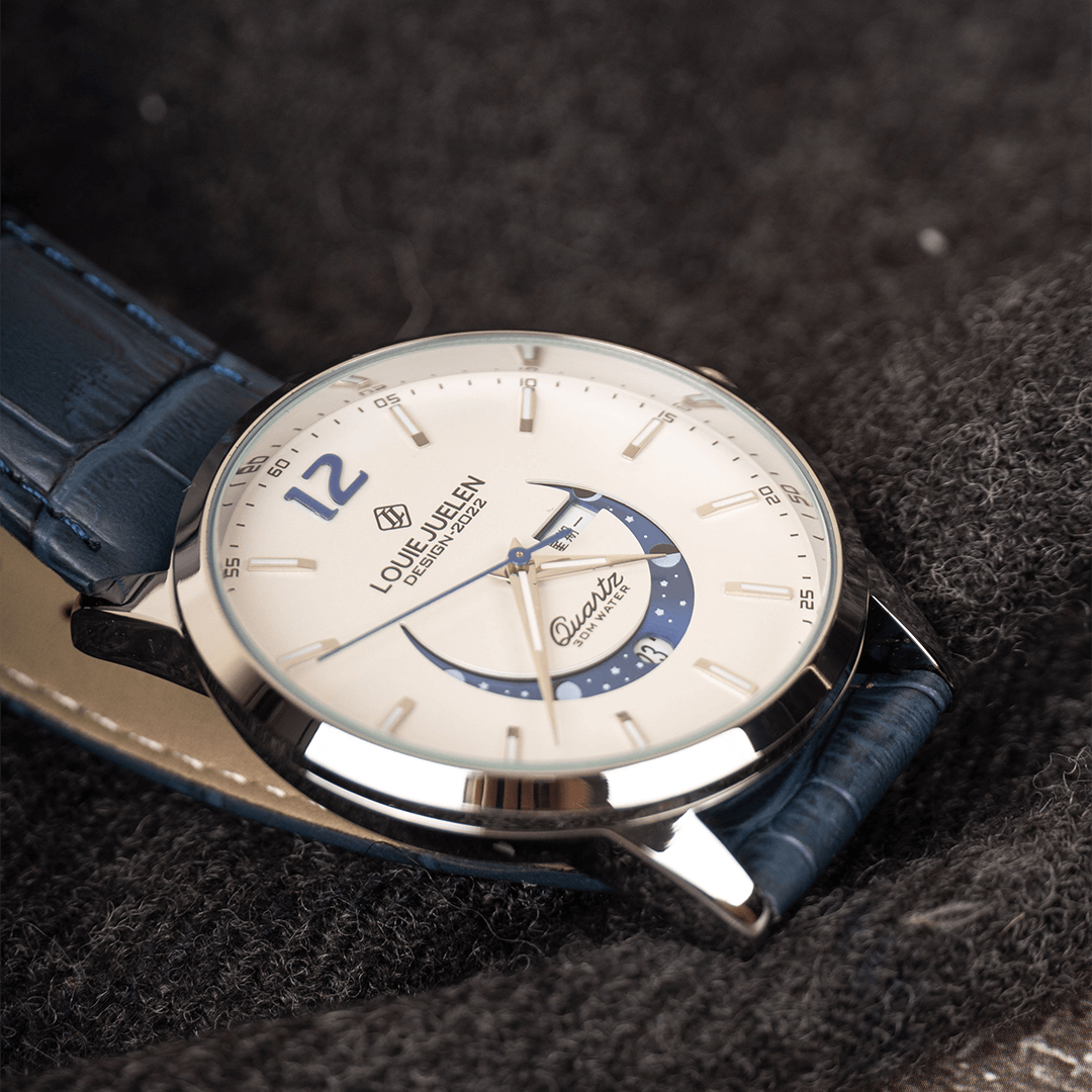 Elegant Luminous Moonphase Klocka