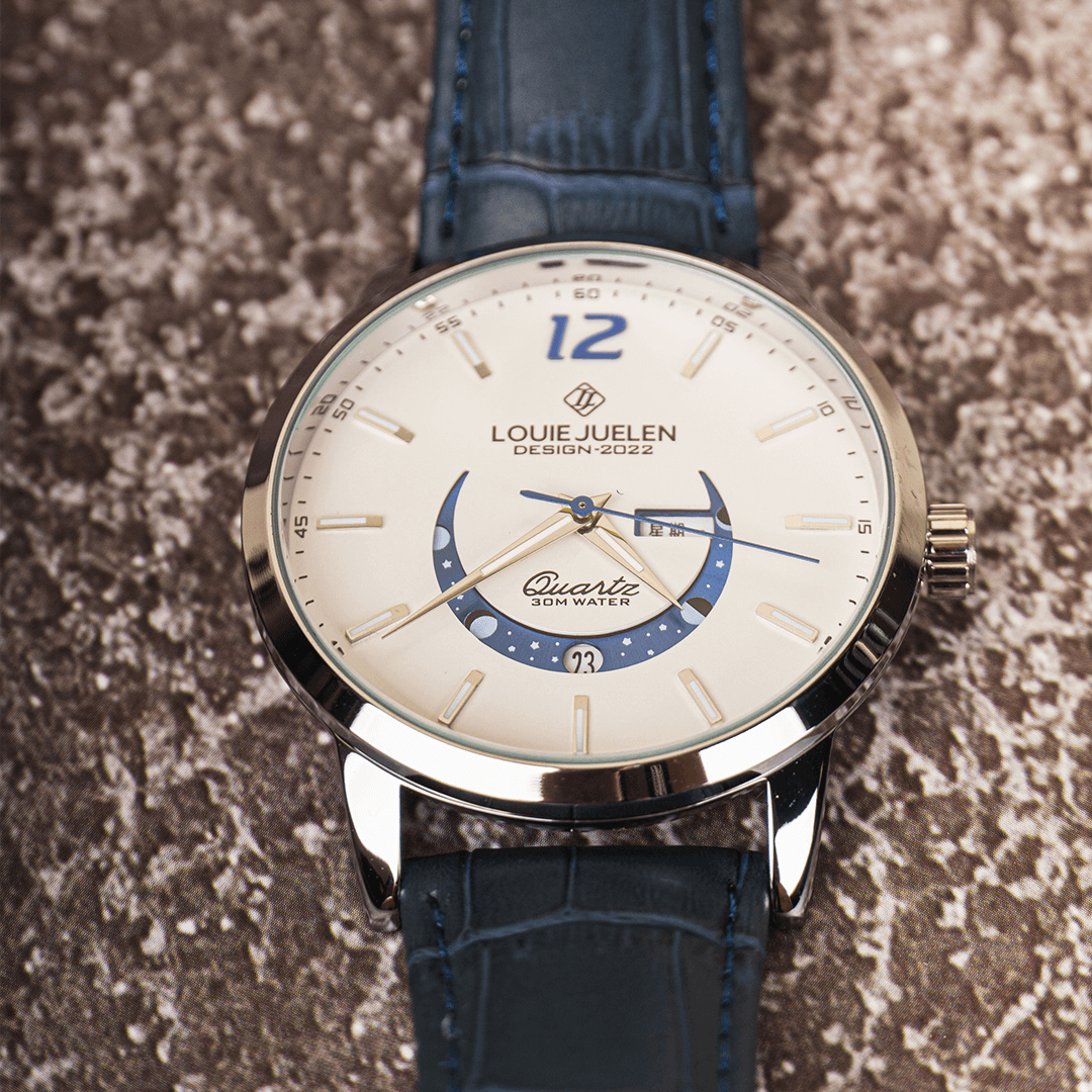 Elegant Luminous Moonphase Klocka