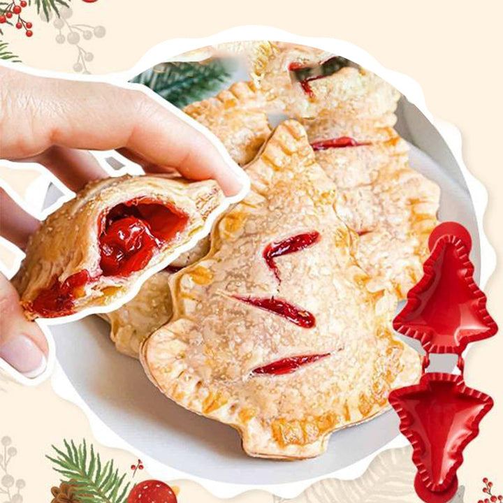 "ABS-plast julbakformar i olika former som snöflinga och julgran, perfekt för enkel och festlig bakning."