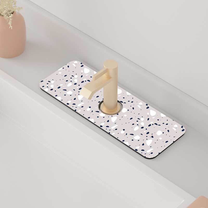 "Absorberande multicolor kök kranmatta, färgglad design, stoppar vattenstänk, hållbar och lätt att rengöra, 38x13,8 cm."