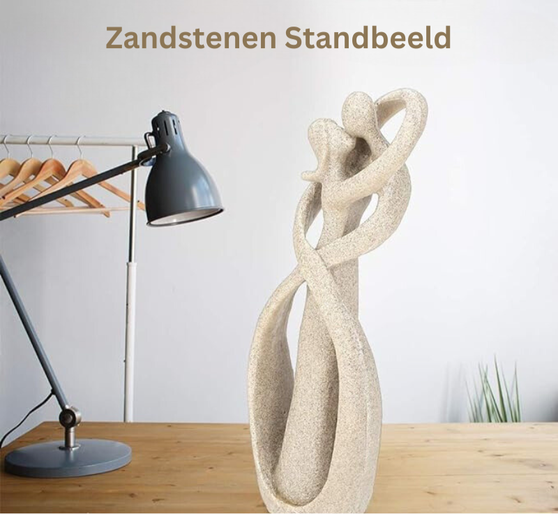 Elegant abstrakt konststaty för heminredning. En symbol för tidlös kärlek i vardagsrum eller kontor.