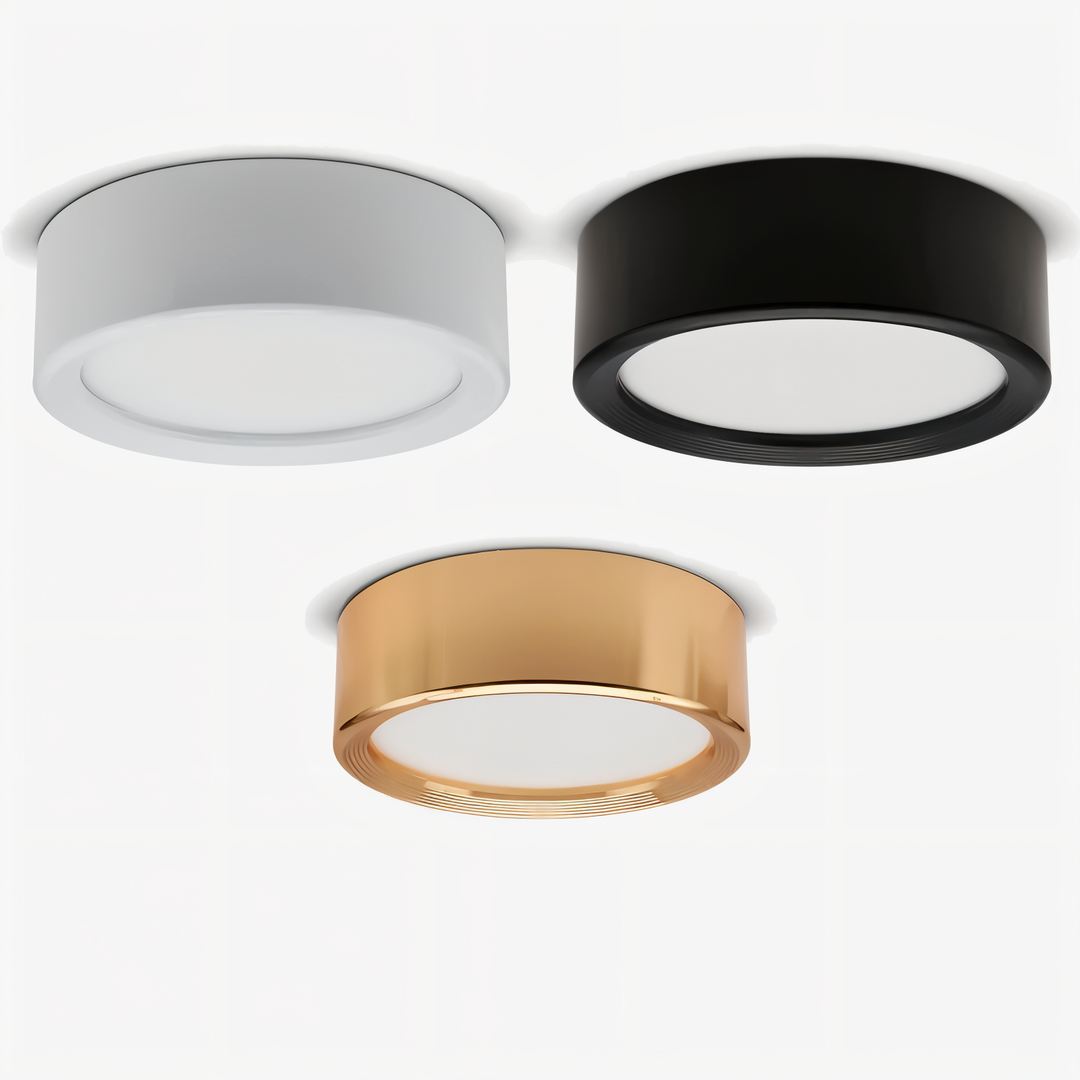 AluminBeam rund LED taklampa, ultratunn design i aluminium.