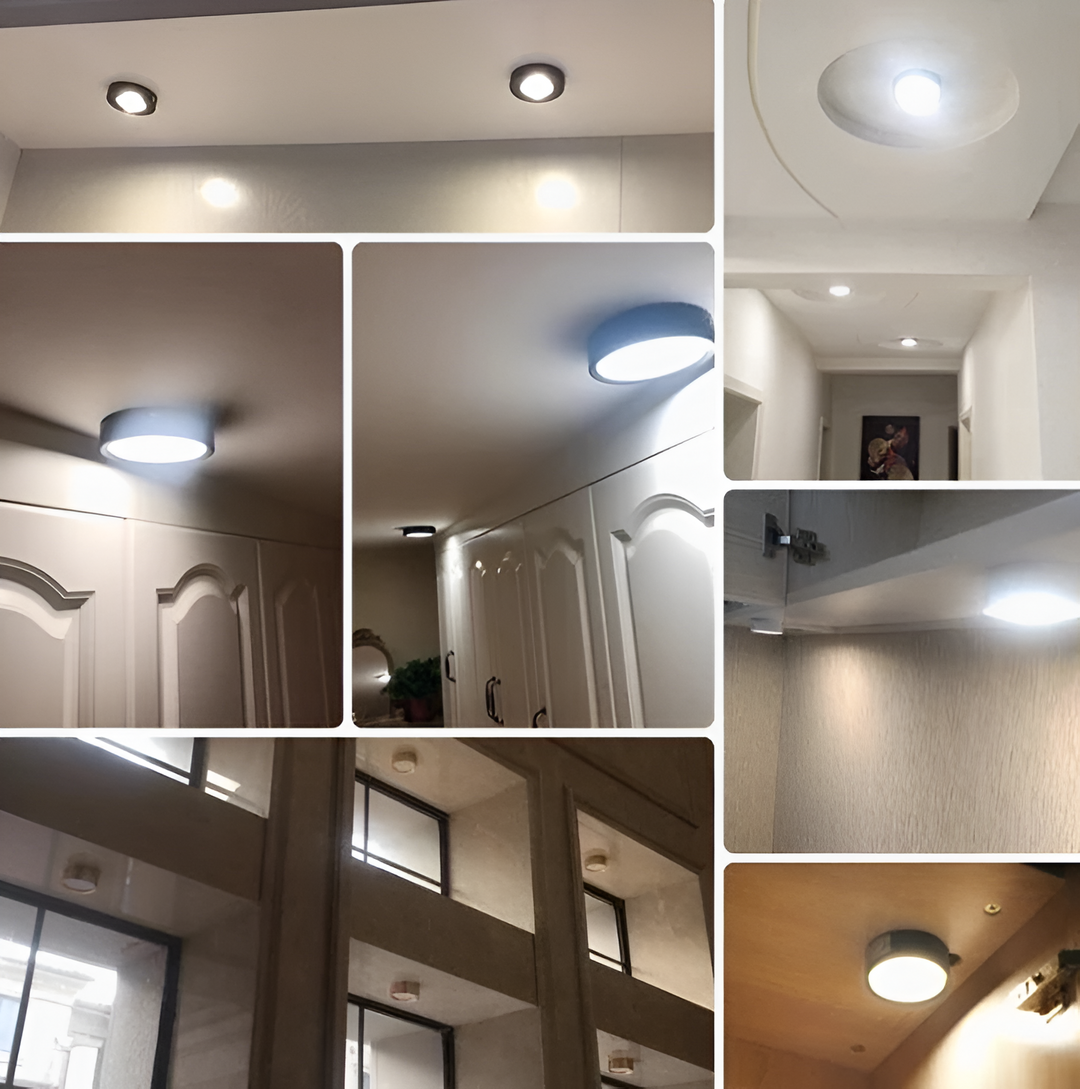 Vacker AluminBeam LED taklampa, rund form och elegant design.
