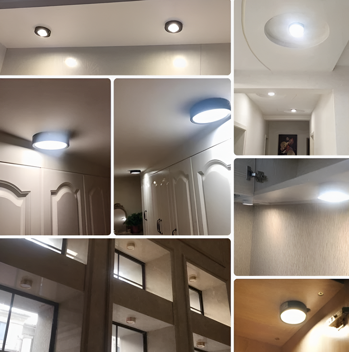 Vacker AluminBeam LED taklampa, rund form och elegant design.