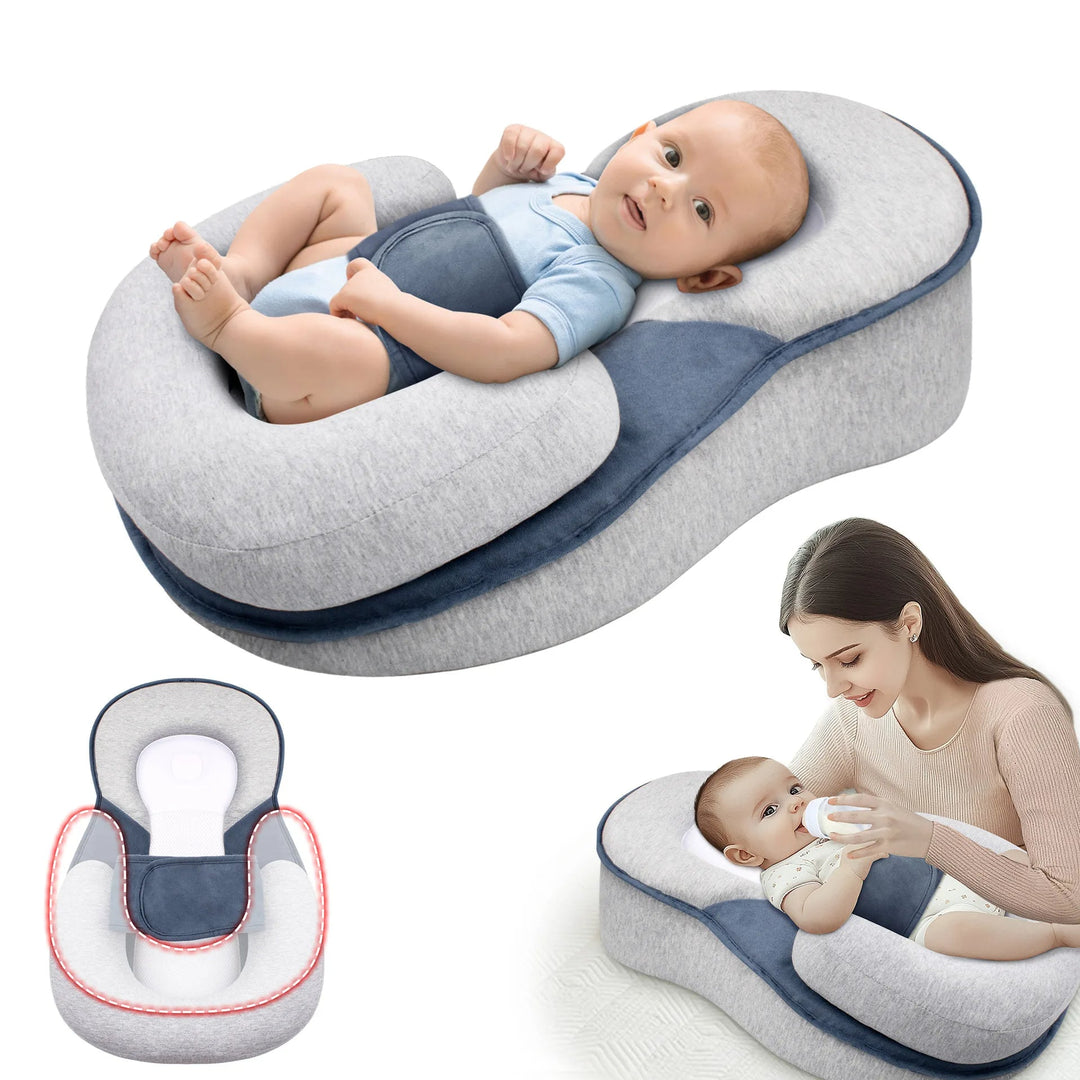 Anti-reflux baby lounger för nyfödda, ger lugnande vila och stöd.