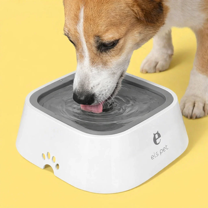 Rena golv med denna antispill vattenskål, 1.5L. Smart investering för hund- och kattägare.