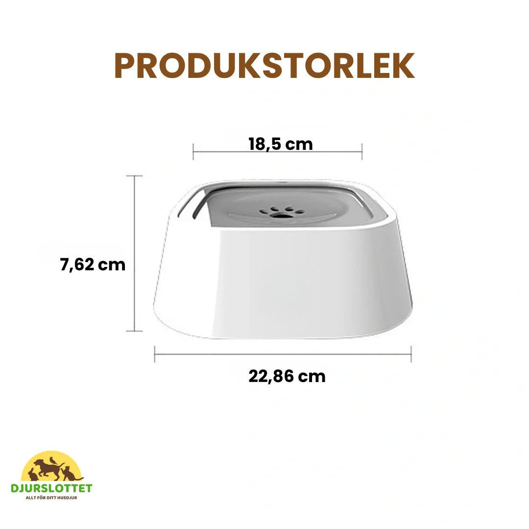 Husdjurskål med antispill-funktion, 1.5 liter. Idealisk för både hundar och katter, rena golv.