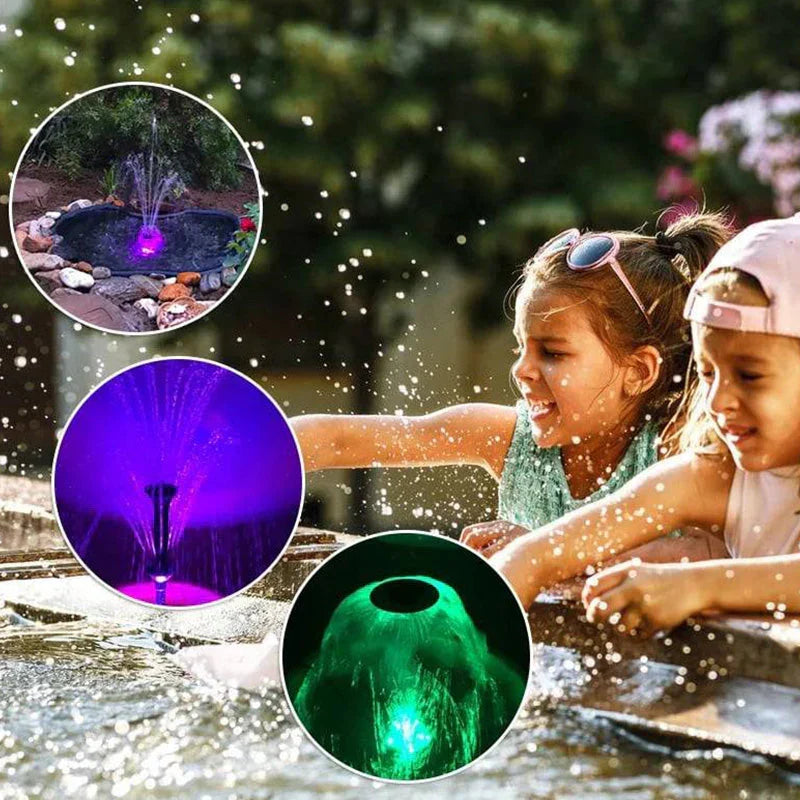 Kompakt AquaFlex Pro pump för dammar och fågelbad, enkel att installera och skapa en dekorativ vattenfunktion i trädgården.