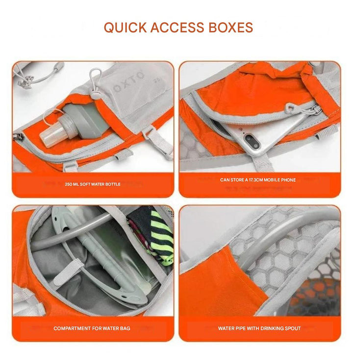 AquaPack lättvikts vandrings- & cykelryggsäck, unisex, vattentät, med 2L vattenblåsa & fickor.