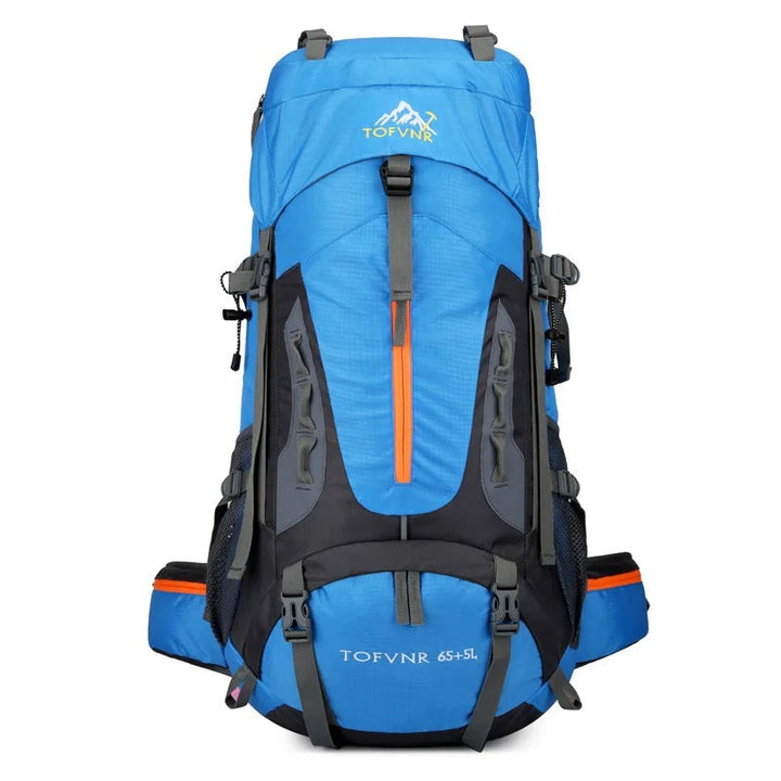 Slitstark 45L vattentät ryggsäck för äventyr, perfekt för vandring och outdoor-packning.