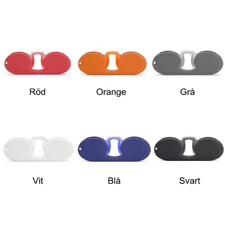 "Armlösa retrostil läsglasögon med multifokala linser i röd, blå, svart, orange, vit, grå för stil och komfort."