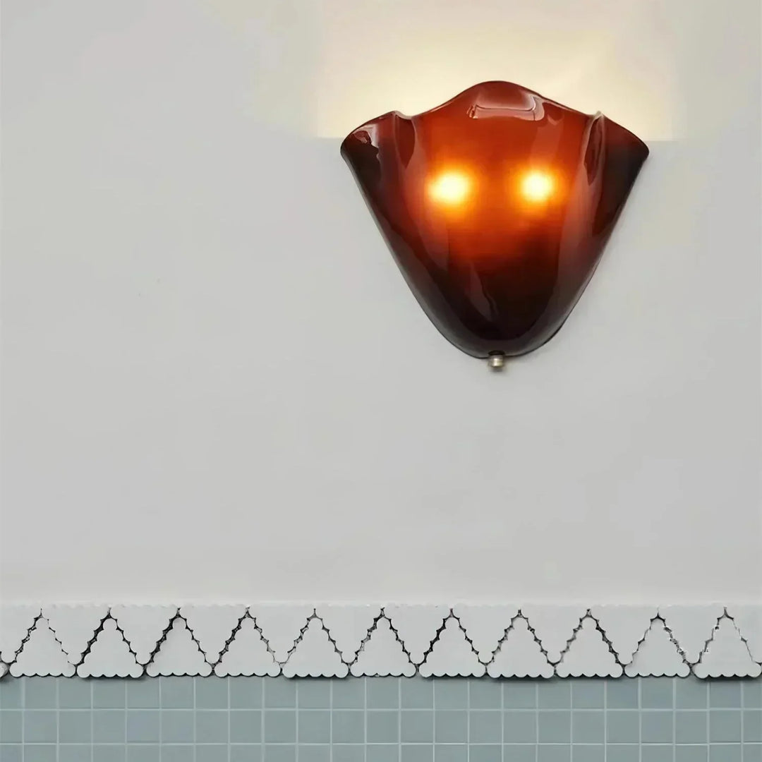 Art déco LED-vägglampa snäckformad. Vintage-inspirerad belysning, energieffektiv.