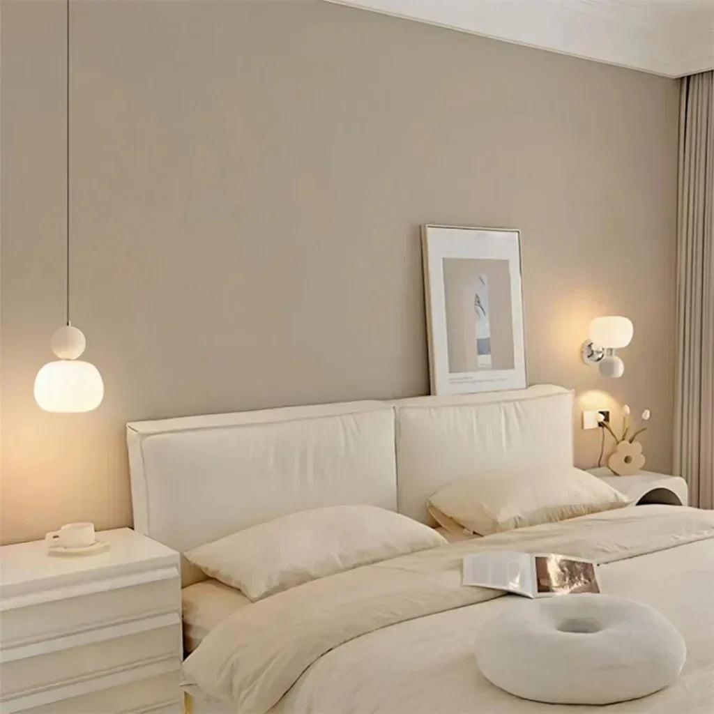 Modern Art Deco stil LED-lampa, justerbar pendel för stiltak och heminredning.