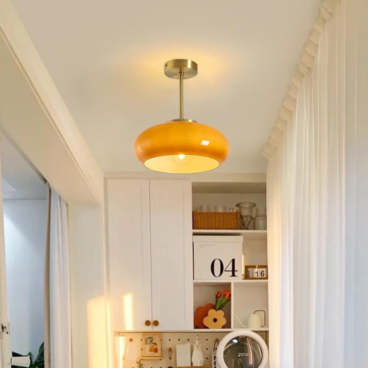 Lyxig Art Deco taklampa, rund. Modern pendellampa som blir en fokuspunkt i ditt hem.