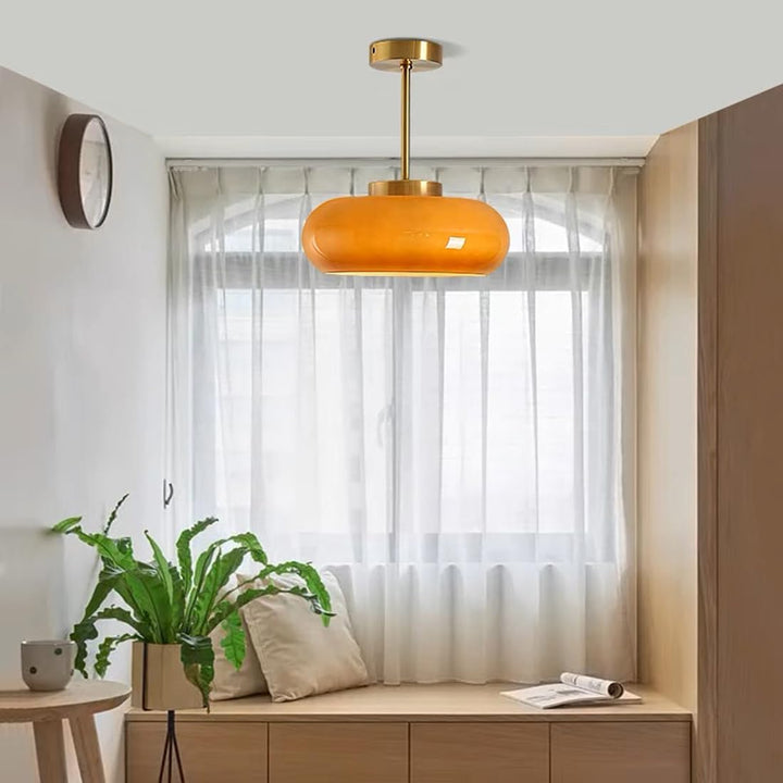 Rund taklampa Art Deco, belysning. Perfekt för att förhöja inredningen i vardagsrummet.