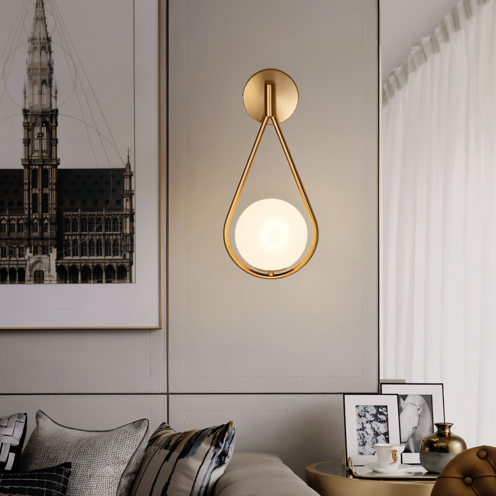 ArtLoop droppformad vägglampa med modern LED-belysning för stilfull inredning.