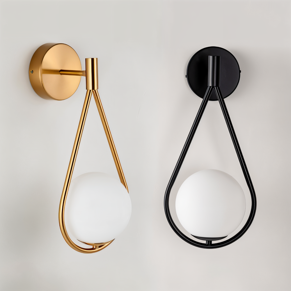 ArtLoop vägglampa: droppformad LED-designlampa för modern inredning i vardagsrum & hall.